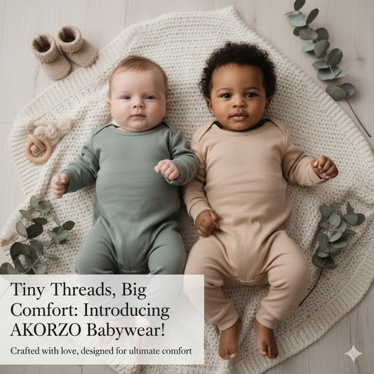 Tiny Threads, Big Comfort: Introducing AKORZO Babywear!